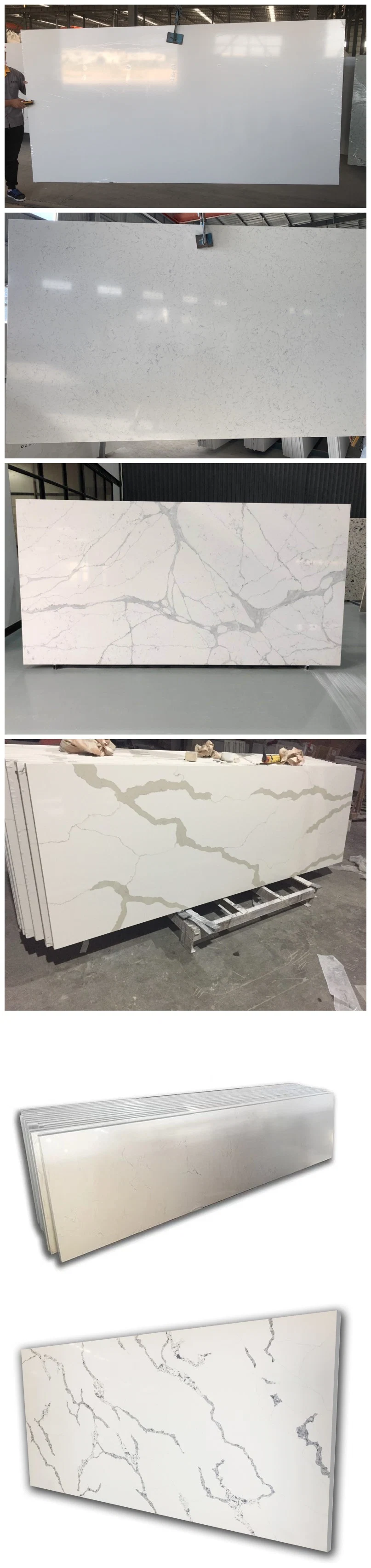 White Carrara Hot Sales Excellent Quality Wholesale Artificial Quartz Stone Slab Kitchen Countertops