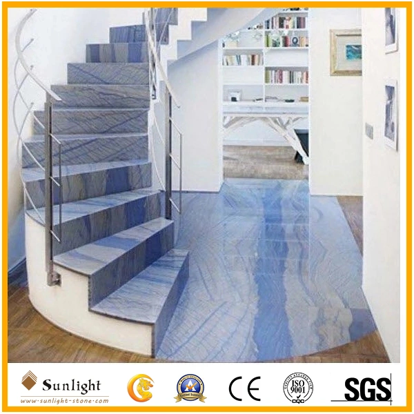 A Grade Hotel Lobby Floor Marble Azul Blue Macaubas Luxury Natural Quartz Stone