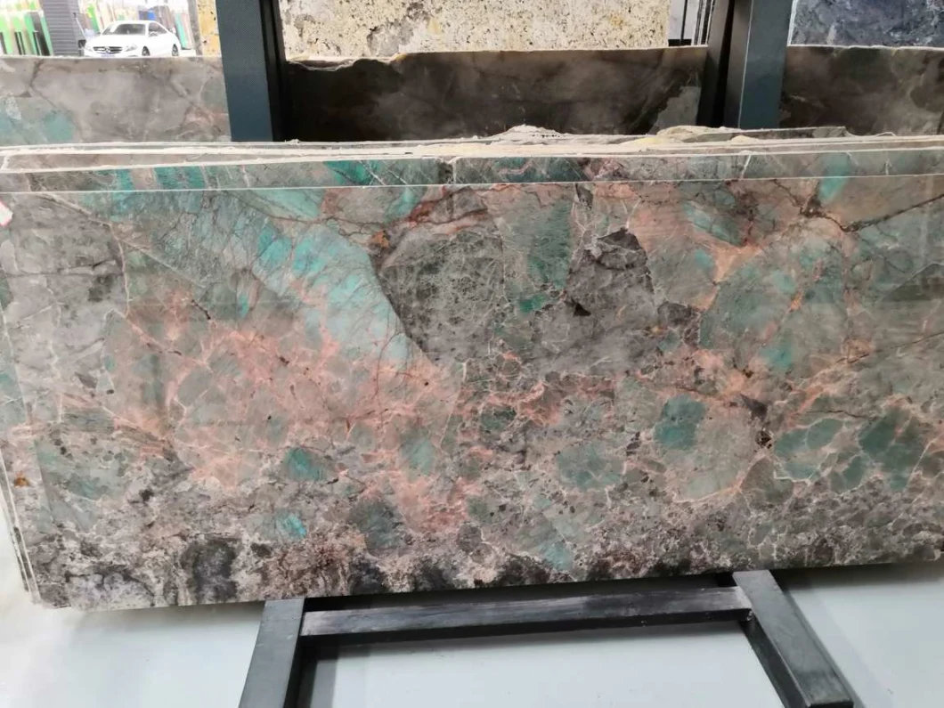 Luxury Amazon Green Quartzite Matral Stone for Background