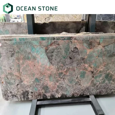 Luxury Amazon Green Quartzite Matral Stone for Background