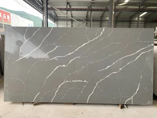 Carrara White Quartz Kitchen Counter, London Grey Quartz Countertops for Kitchen